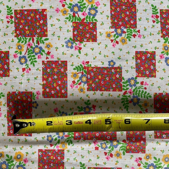 Vintage 70s/80s calico cotton fabric! - Picture 4 of 4